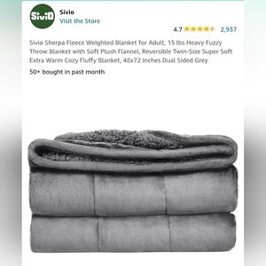 Sivio Sherpa Fleece Weighted Blanket for Adult